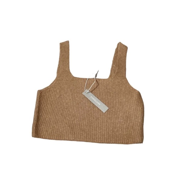 Everlane Sweaters - Everlane Camel Yak And Wool Blend The Cozy Stretch Knit Cropped Tank Size M NWT